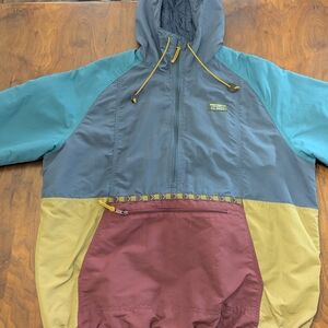 L.L. Bean Men's Mountain Classic Anorak Half Zip Quilt Lined Jacket. XXL.